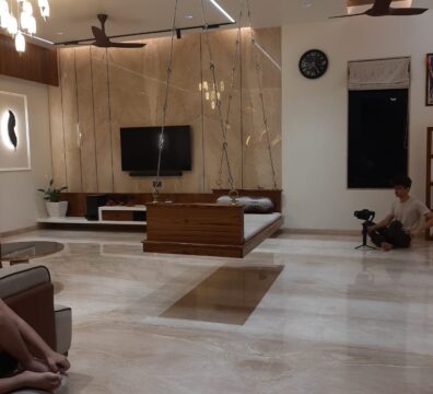 Architect and interior of Home residential project hall swing